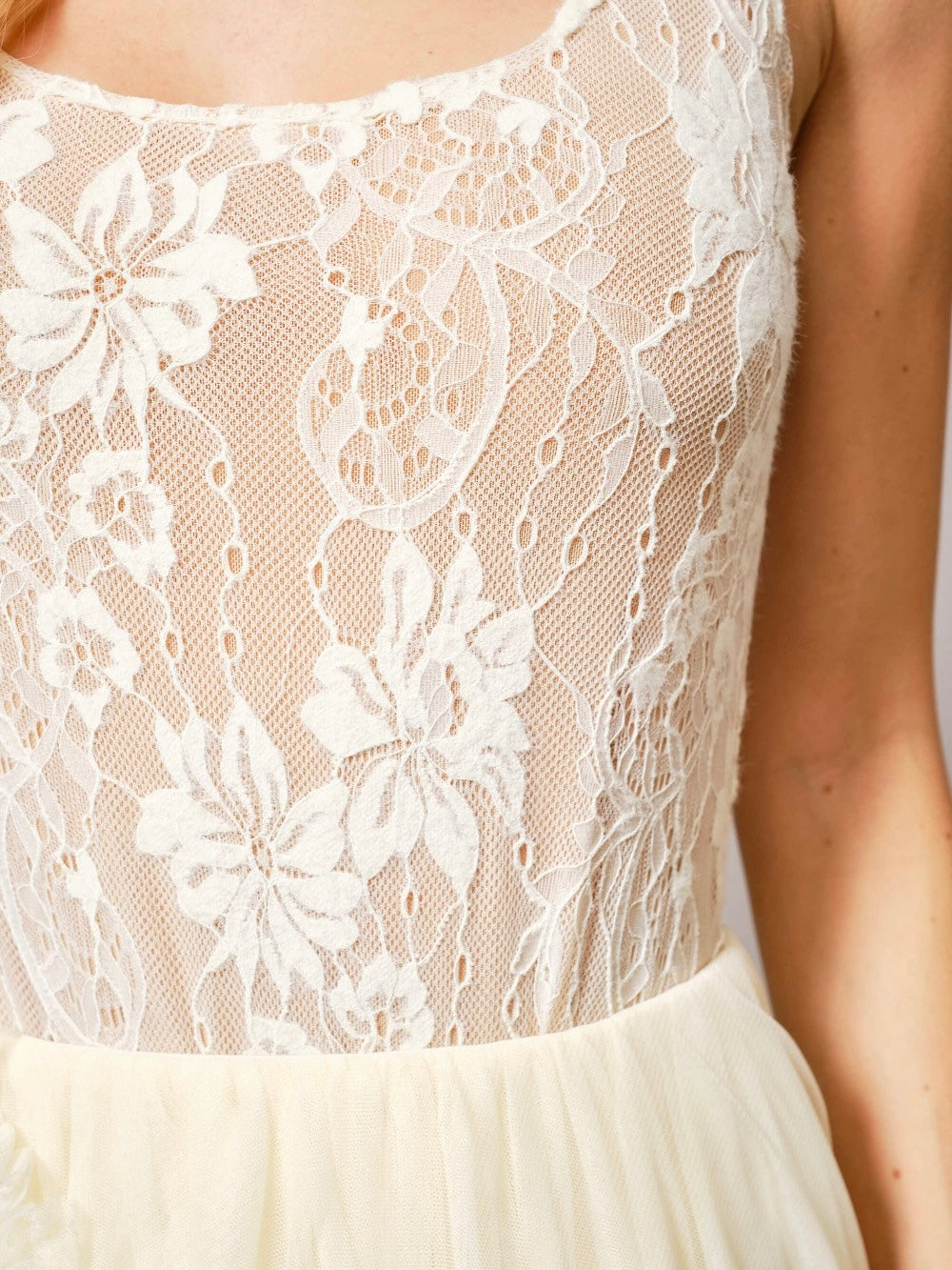 Full Lace Scoop Neck Western Bodysuit