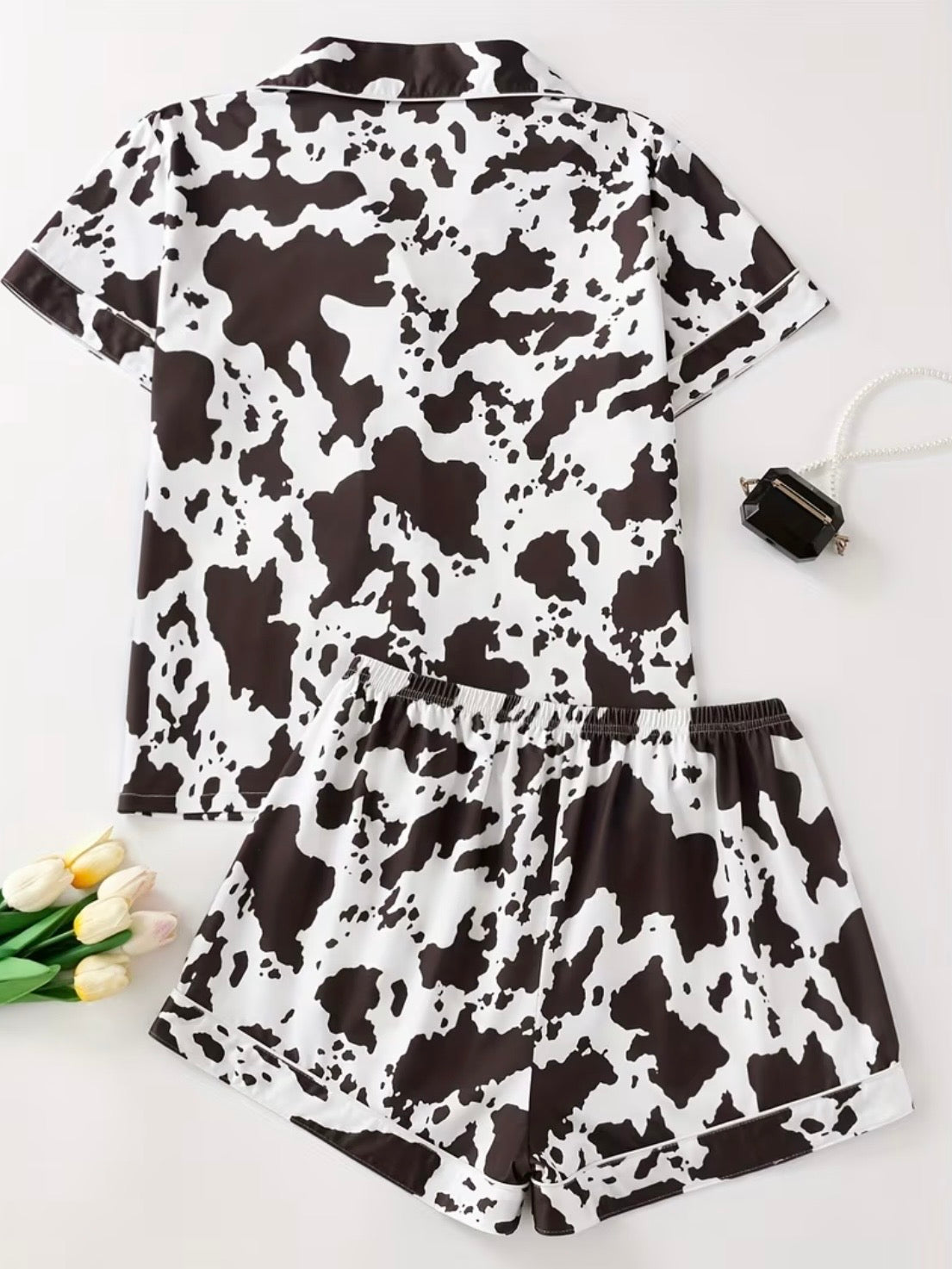 Brown Cow Print Pajamas