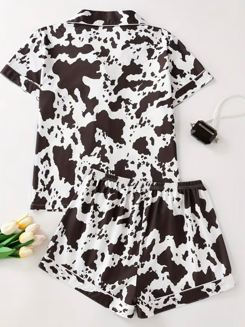 Brown Cow Print Pajamas