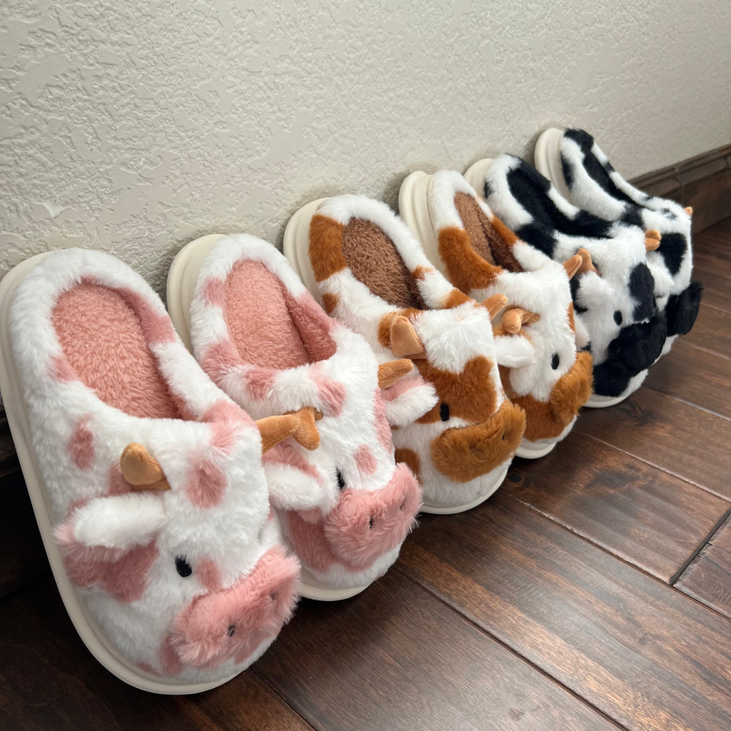 Cow Full Fleece Slippers
