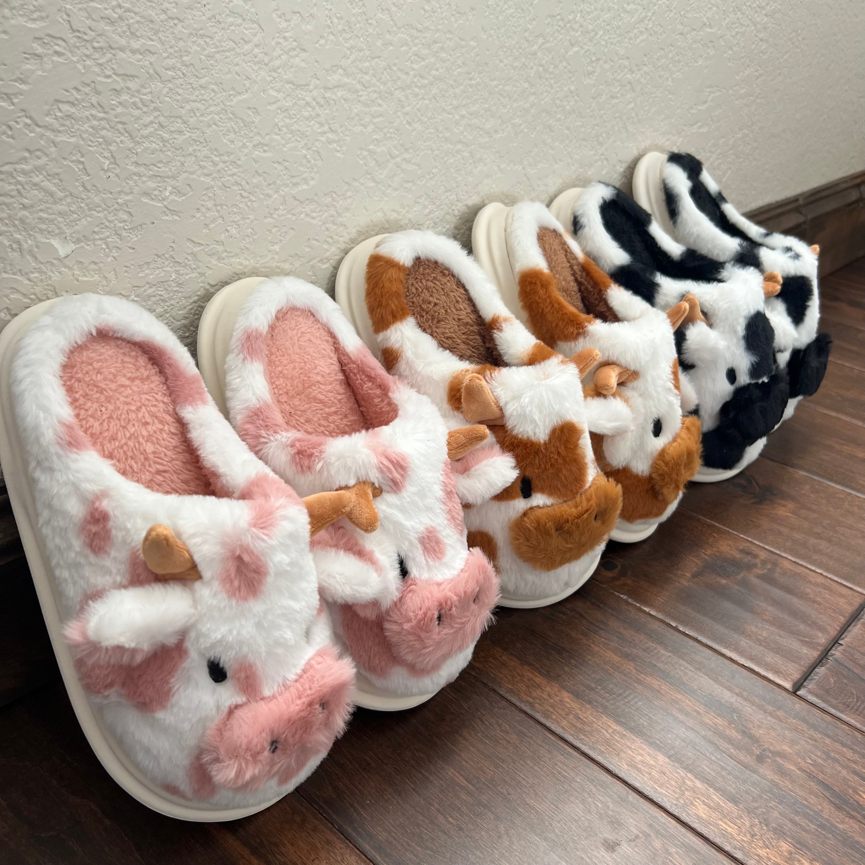 Cow Full Fleece Slippers