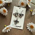 Cow Print Costume Jewelry Necklace and Earring Set