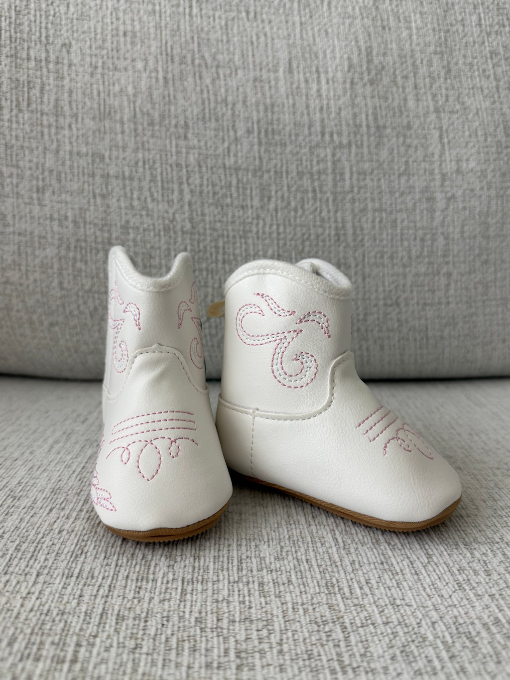 Baby Girl Cowgirl Boots- White