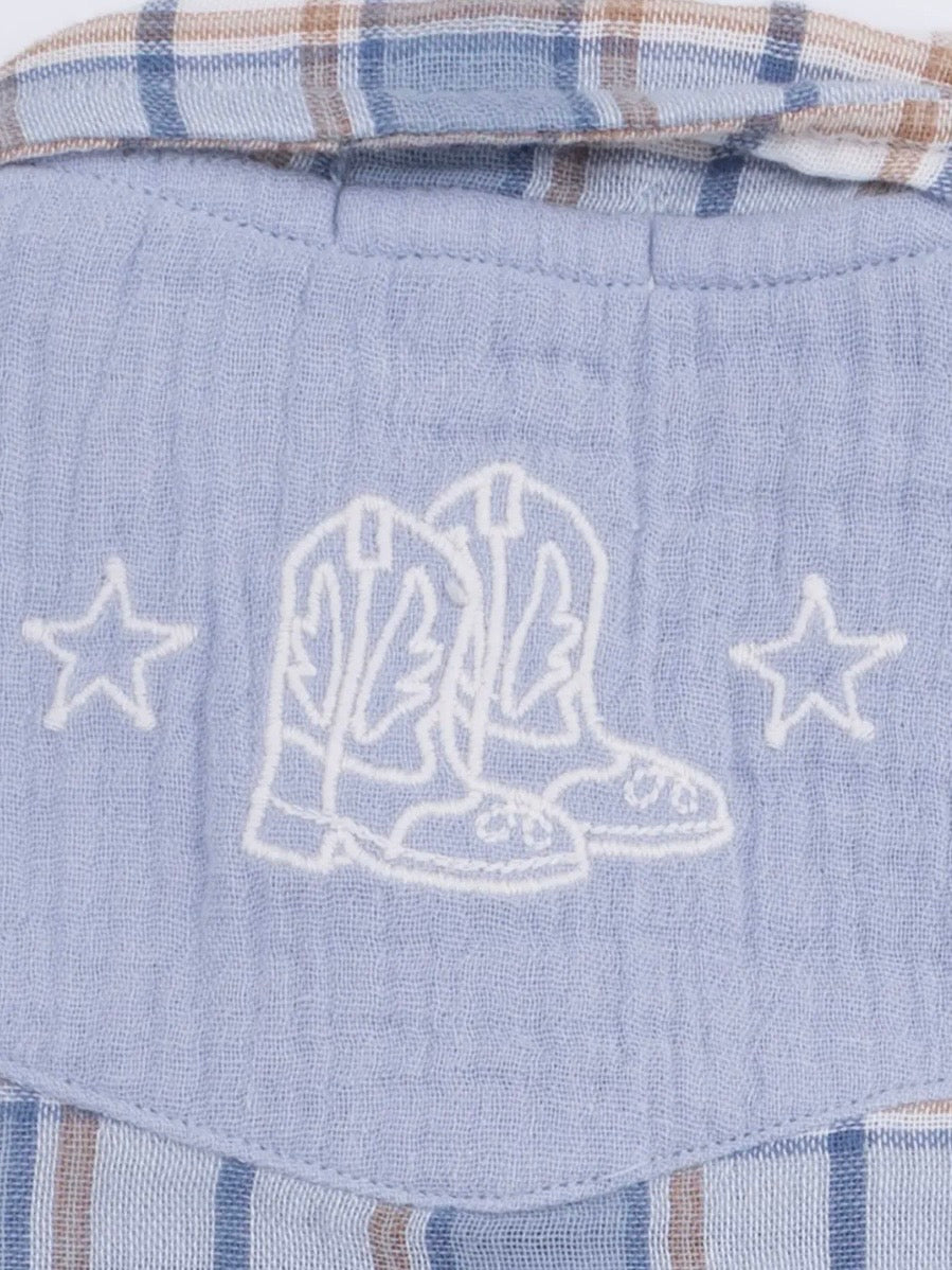 Cowboy Plaid Embroidered Shortie