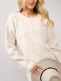 Boot Stitch Crew Neck Sweater
