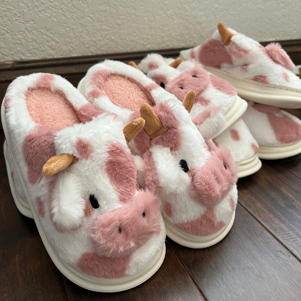 Cow Full Fleece Slippers