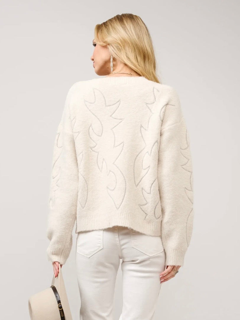 Boot Stitch Crew Neck Sweater