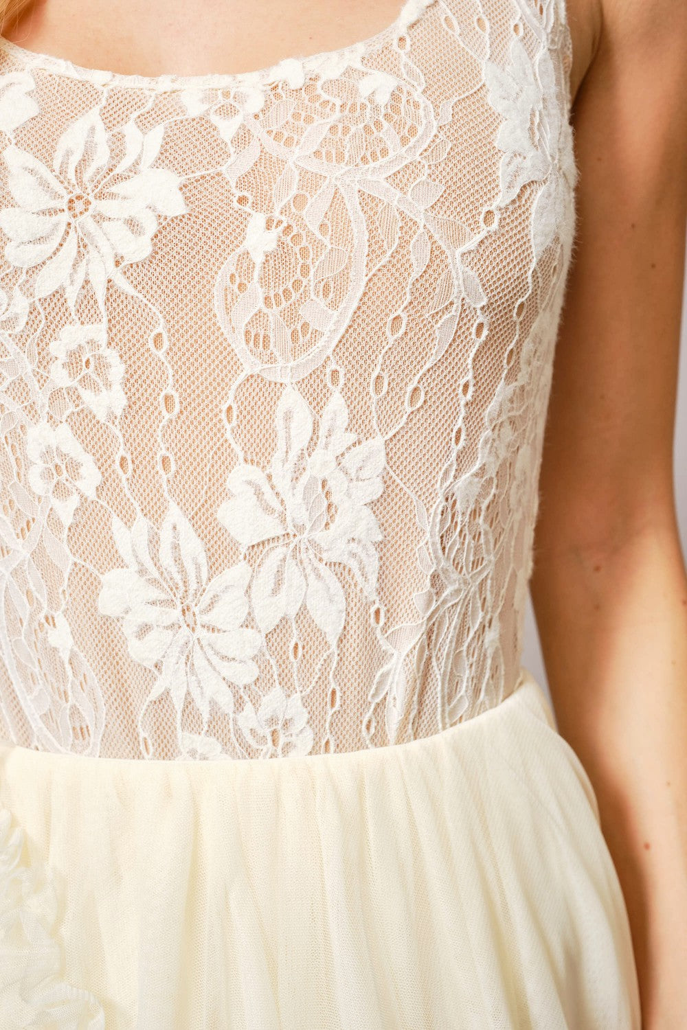 Full Lace Scoop Neck Western Bodysuit