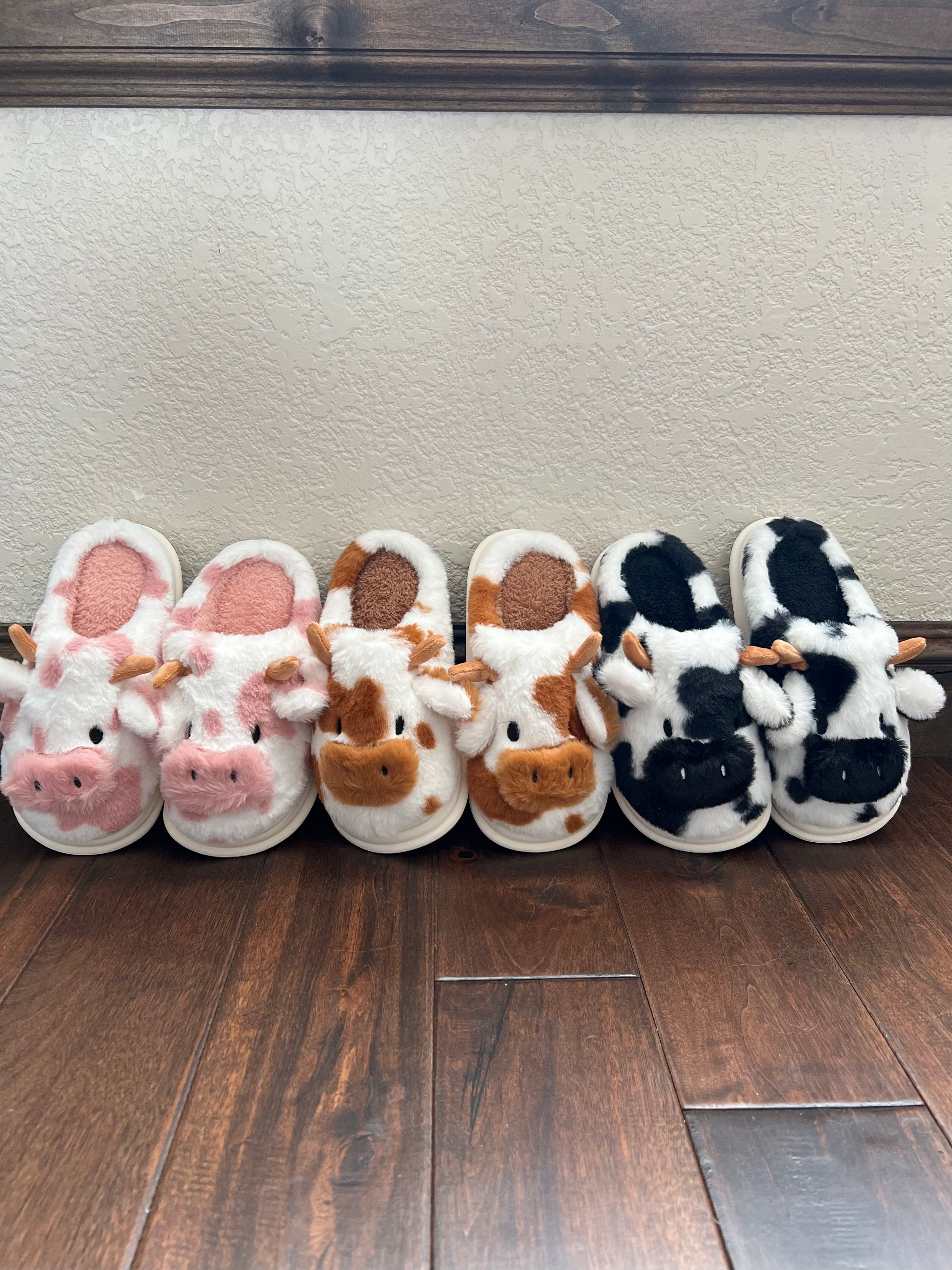 Cow Full Fleece Slippers