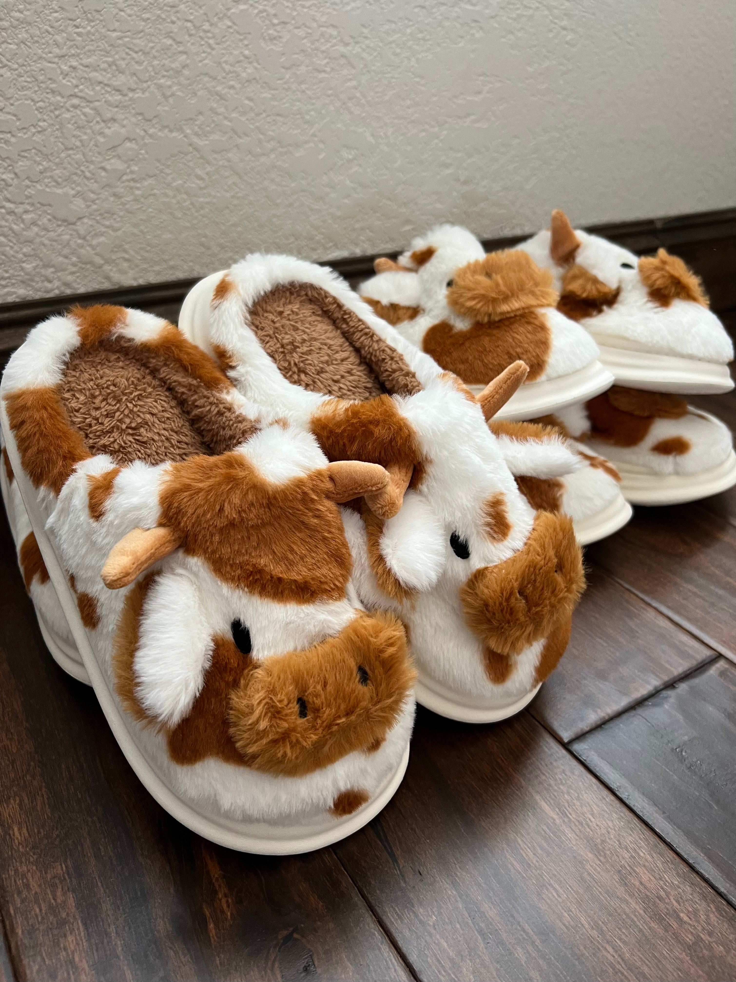 Cow Full Fleece Slippers