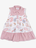 Rodeo Patches- Cowgirl Bodysuit Dress in Pink