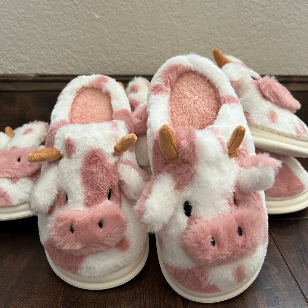 Cow Full Fleece Slippers