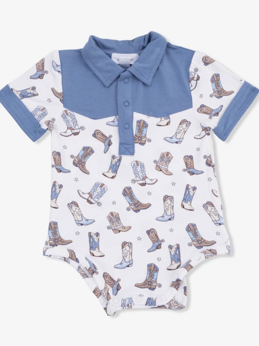 Cowboy Boots- Bodysuit Polo