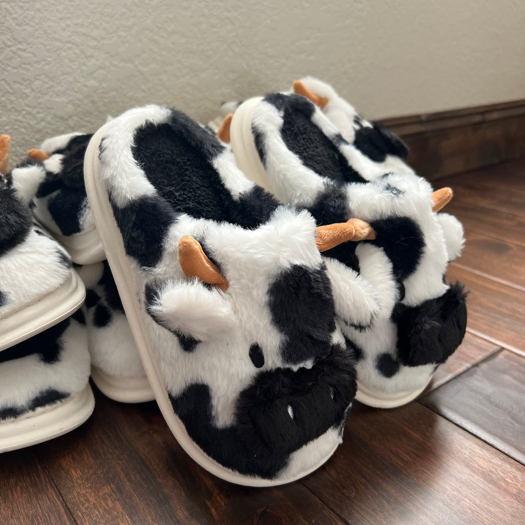 Cow Full Fleece Slippers