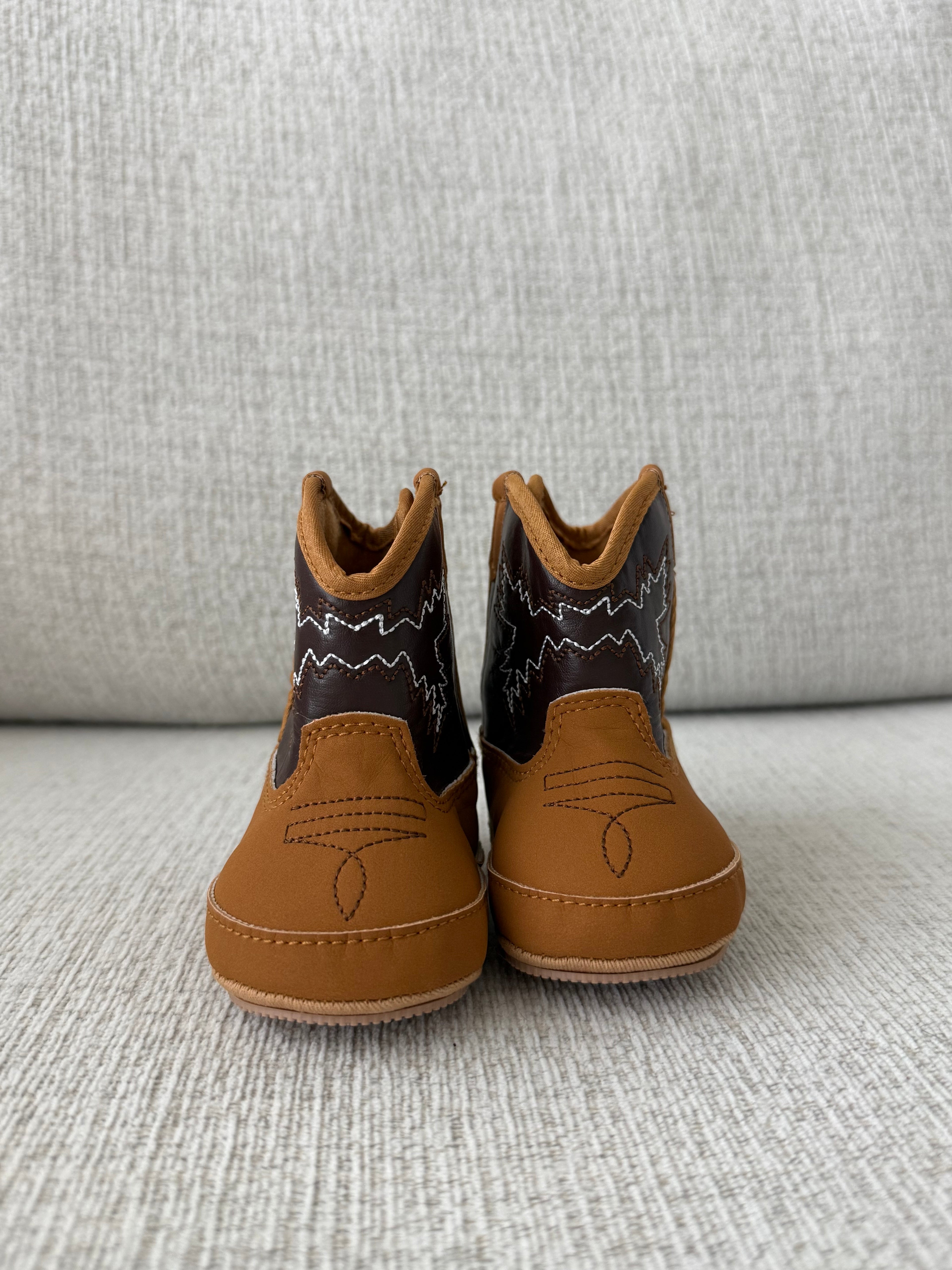 Baby Boy Cowboy Boots- Brown