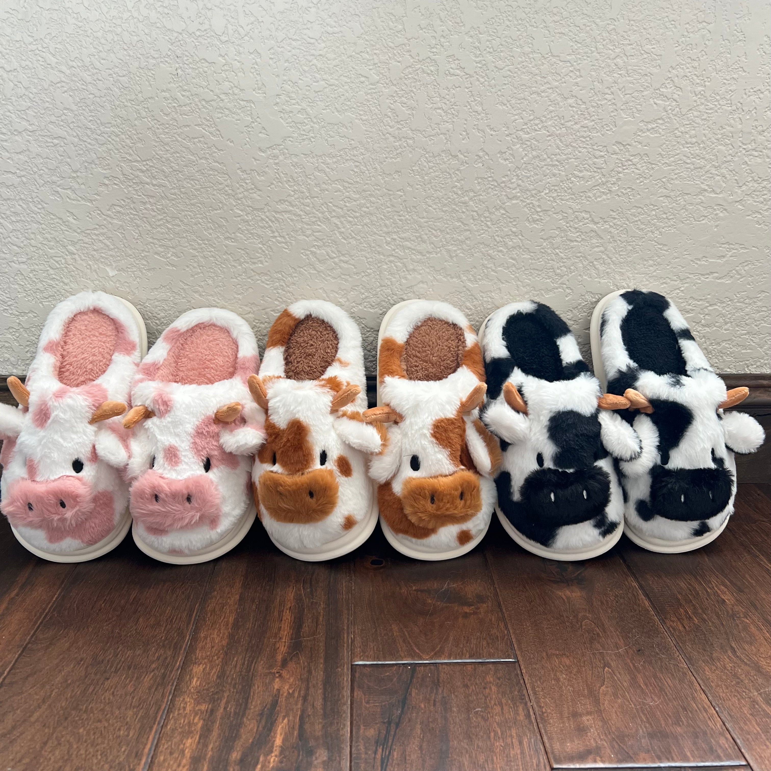 Cow Full Fleece Slippers