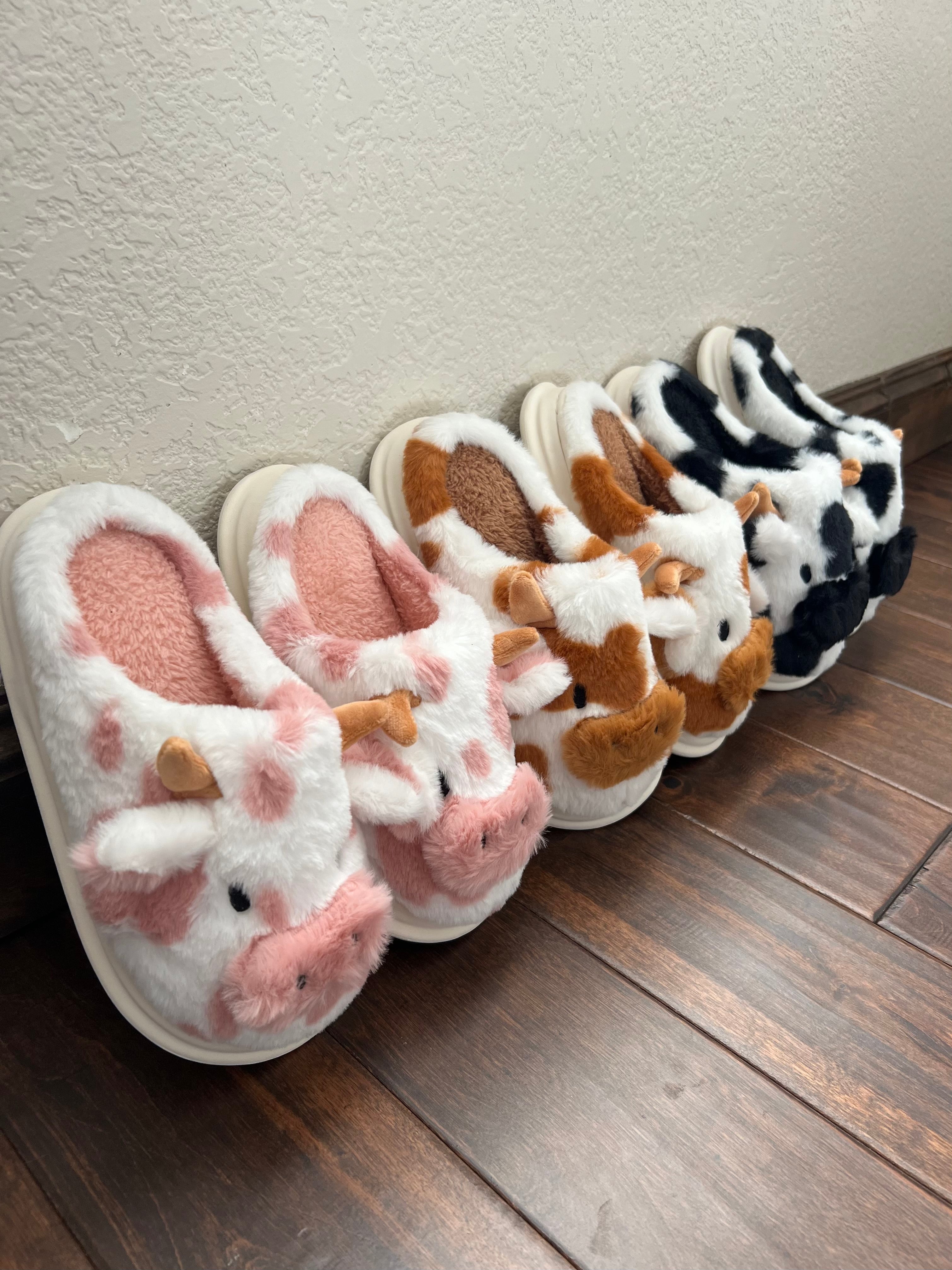 Cow Full Fleece Slippers