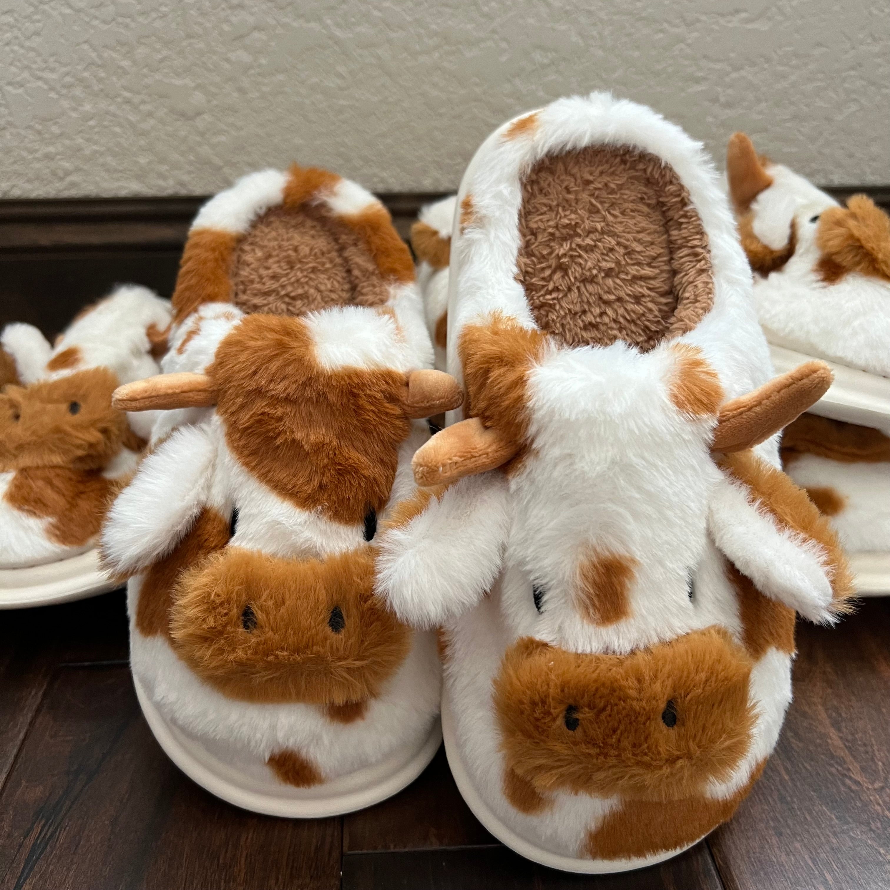 Cow Full Fleece Slippers