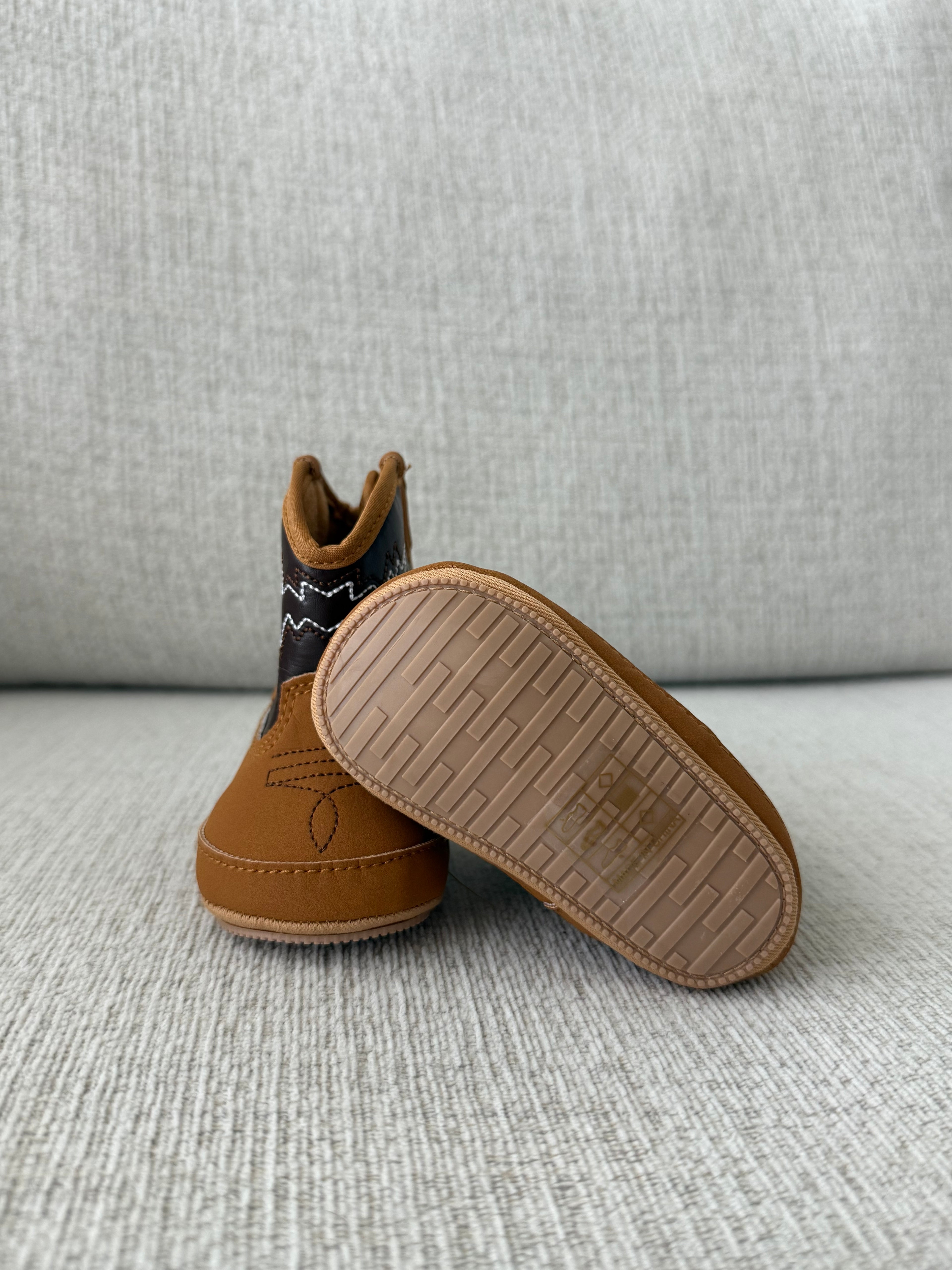 Baby Boy Cowboy Boots- Brown