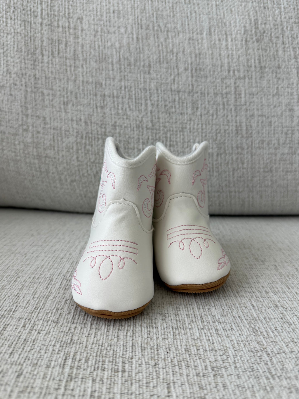 Baby Girl Cowgirl Boots- White