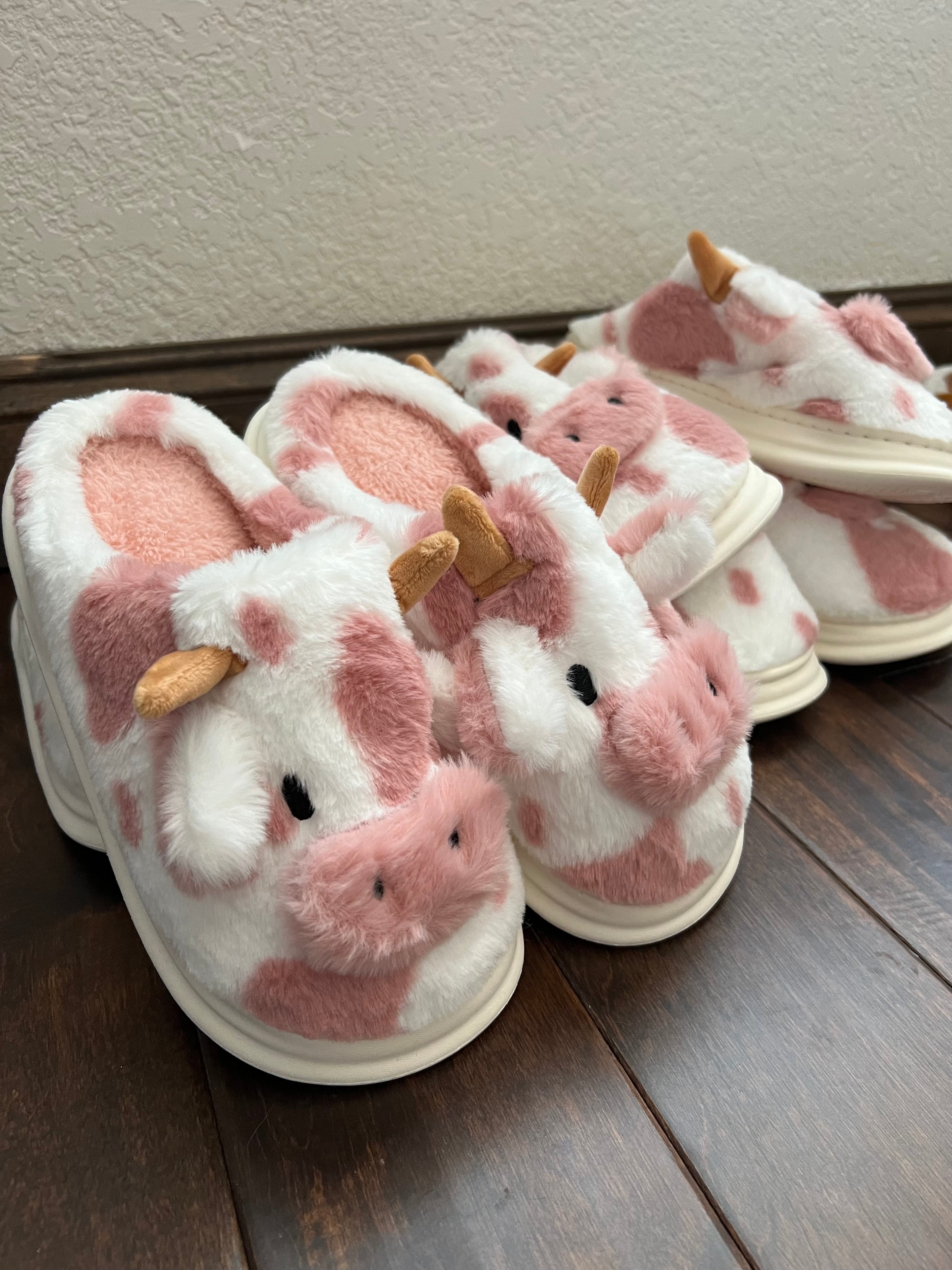 Cow Full Fleece Slippers