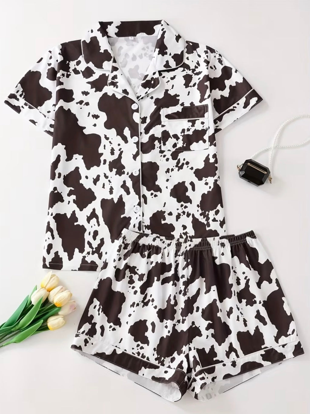 Brown Cow Print Pajamas