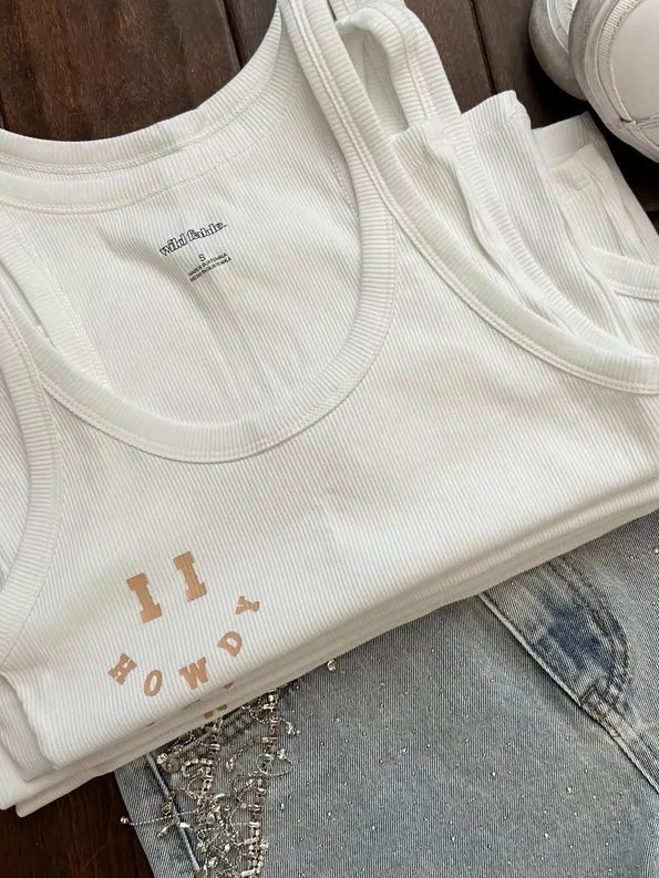 Smile Howdy Semi-Crop Tank