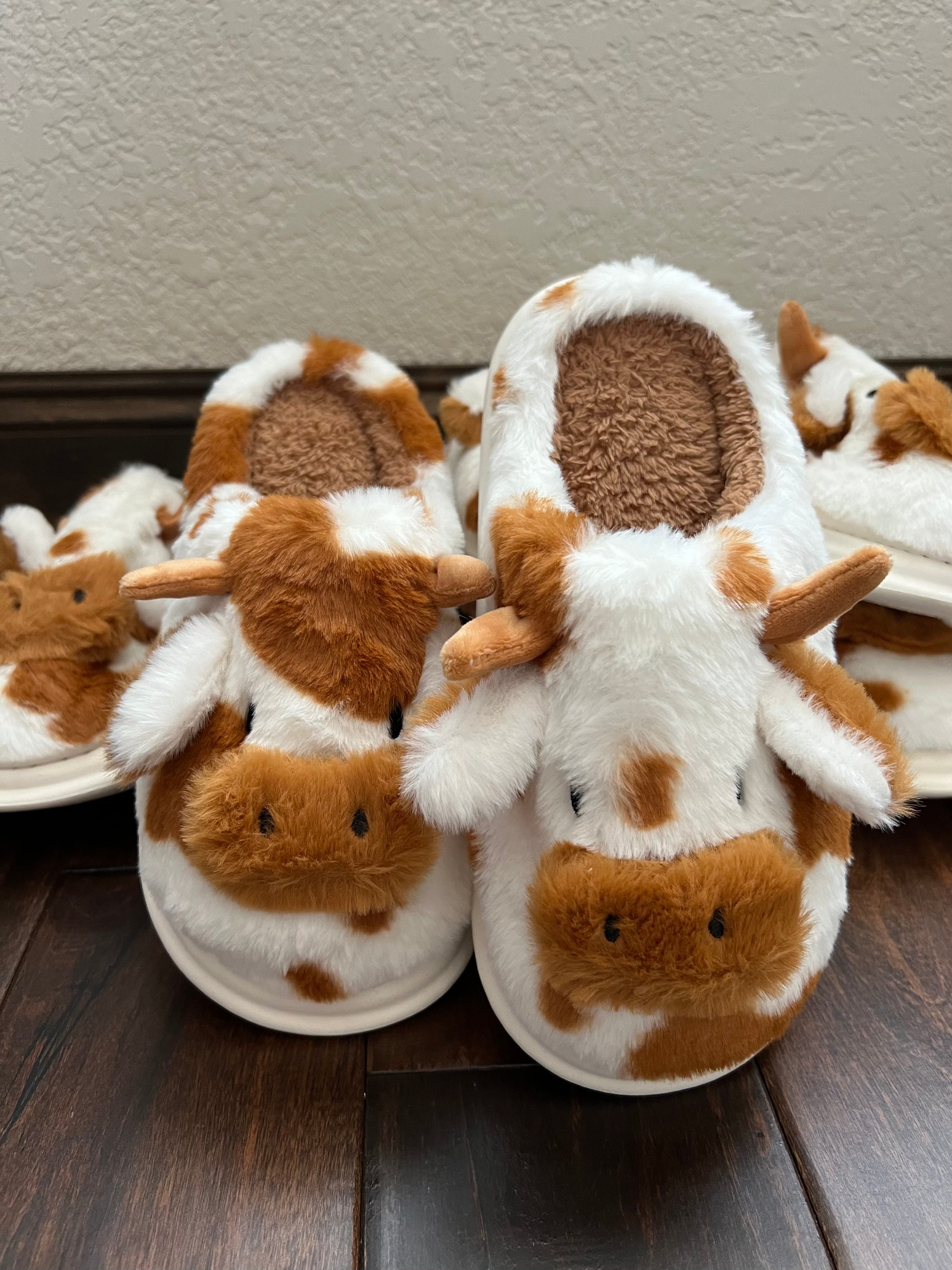 Cow Full Fleece Slippers