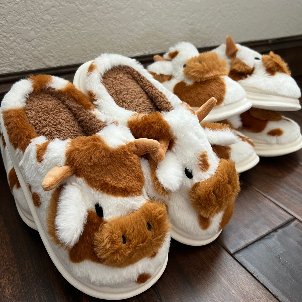 Cow Full Fleece Slippers