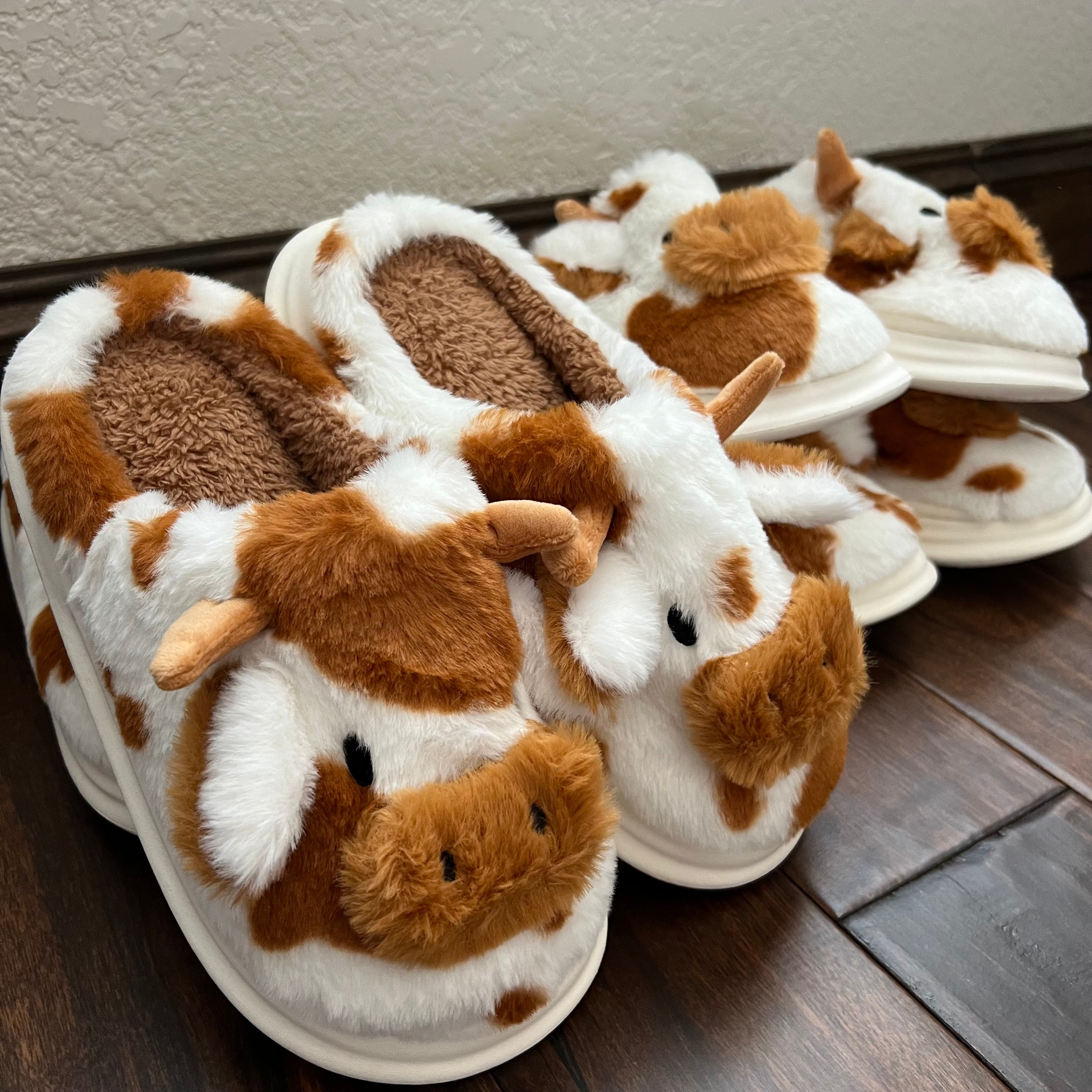 Cow Full Fleece Slippers